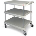 Intermetro Metro myCart, 3-Shelf Utility Cart with Chrome-Plated Posts, Green, 28x23 Shelves MY2030-34G